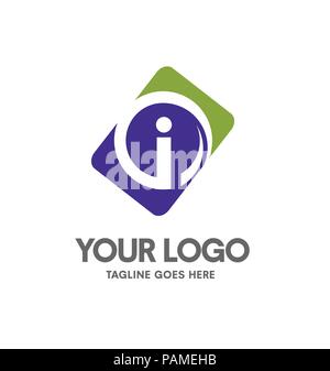 Kreatives Schreiben i Logo. Abstrakte Business Logo Design Template. Moderne schreiben ich Logo Vorlage editierbar für Ihr Unternehmen. Stock Vektor