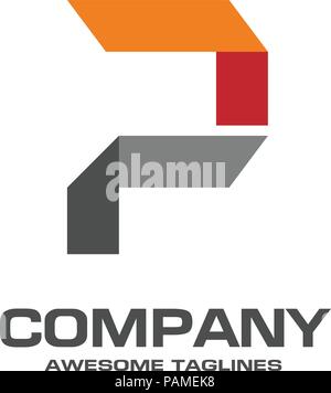 Kreatives Schreiben P Symbol abstrakte Logo, P alphabet Symbol, Corporate Business und Industrie logo Symbol, Vector Illustration Stock Vektor