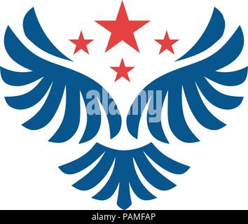 Vektor Star Wings logo, Wing logo Unternehmen, Symbol Flügel fliegen, Eagle Wing Marke und Logo der Flügel vogel Abbildung Stock Vektor
