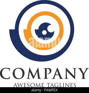 Aufsicht logo unterzeichnen. Medizin Logo. Medical logo, abstrakte Augen logo Stock Vektor