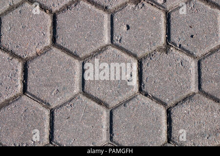 Hexagon Muster Zement Bürgersteig Stockfoto
