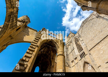 Kathedrale Saint-Just-et-Saint-Pasteur in Narbonne, Aude, Royal, Frankreich, Europa Stockfoto