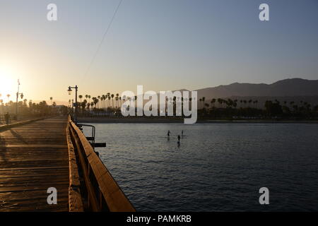 Sonnenuntergang in Santa Barbara, Kalifornien. Stockfoto