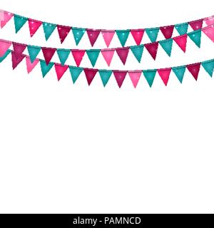 Party Hintergrund mit Flaggen-Vektor-Illustration Stock Vektor