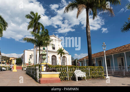 Ein Blick auf die Plaza Mayor in der UNESCO Weltkulturerbe Stadt Trinidad, Kuba.