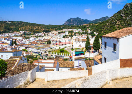 Blick über Ubrique, Provinz Cadiz, Spanien Stockfoto
