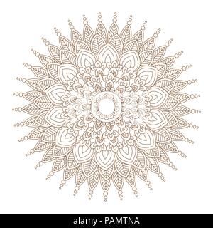 Blume Mandala Vector Illustration. Orientalische Muster, Vintage dekorative Elemente. Runde floralen ornament Muster. Design Element in der indischen Mehndi Stil. Vector Illustration Stock Vektor
