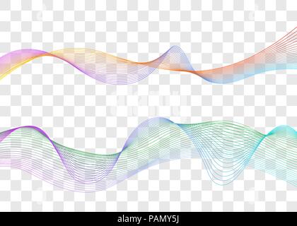Schallwelle, Musik-Kurve, die Kurve, Linie, abstrakte flow Vector Illustration Stock Vektor