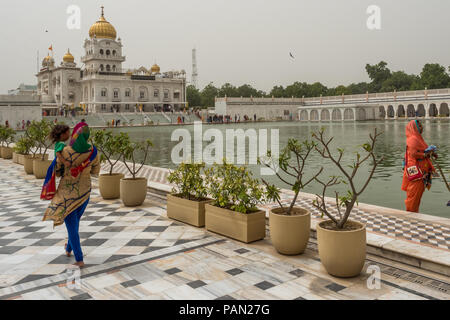 Goldener Tempel in Delhi, Indien Sikh Tempel, Juni 2018 Stockfoto