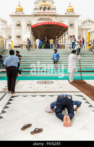 Goldener Tempel in Delhi, Indien Sikh Tempel, Juni 2018 Stockfoto