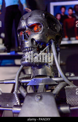 Genua, Italien - 4. Mai 2016: Terminator T-800, internationale Kino Museum in Genua, Italien. Museum mit Sammlungen über die Hollywood Film Stockfoto