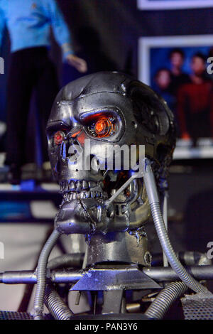 Genua, Italien - 4. Mai 2016: Terminator T-800, internationale Kino Museum in Genua, Italien. Museum mit Sammlungen über die Hollywood Film Stockfoto