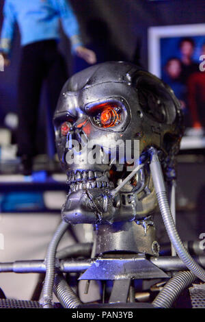 Genua, Italien - 4. Mai 2016: Terminator T-800, internationale Kino Museum in Genua, Italien. Museum mit Sammlungen über die Hollywood Film Stockfoto