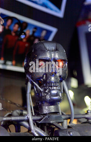 Genua, Italien - 4. Mai 2016: Terminator T-800, internationale Kino Museum in Genua, Italien. Museum mit Sammlungen über die Hollywood Film Stockfoto