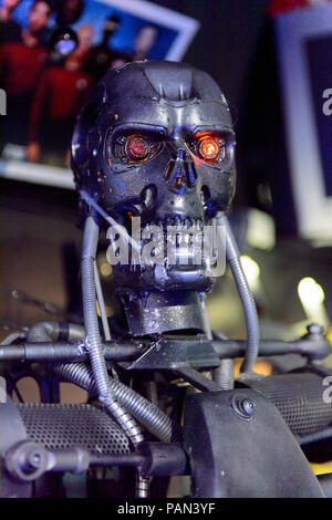 Genua, Italien - 4. Mai 2016: Terminator T-800, internationale Kino Museum in Genua, Italien. Museum mit Sammlungen über die Hollywood Film Stockfoto