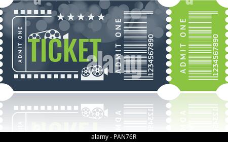 Kino ticket Beispiel- Template Design. Trendy Vektor. Stock Vektor