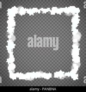 Vereinzelte Schneeflocken auf Transparent Stock Vektor