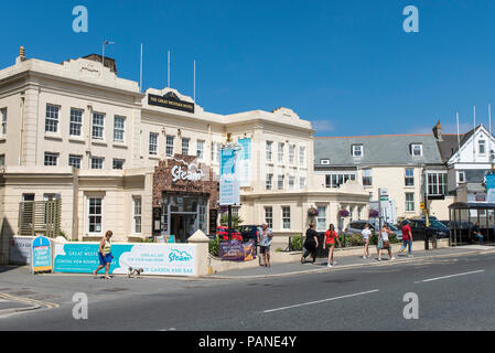 Die Great Western Hotel und Steam Bar in Newquay in Cornwall. Stockfoto