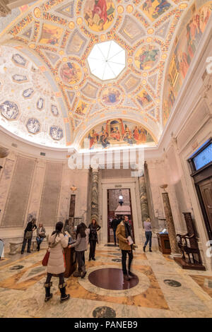 Rotunde der Morgan Library & Museum. Manhattan, New York City, USA 29 Dezember, 2017 Foto © Fabio Mazzarella/Sintesi/Alamy Stock Foto Stockfoto