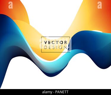 Abstrakte farbenfrohe vector Hintergrund, Farbe fließen Flüssigkeit wave für Design Broschüre, Website, Flyer. Stock Vektor