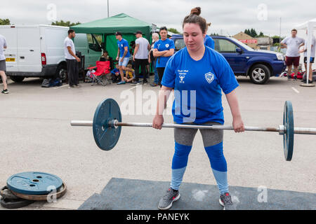 North West Krieger Weightlifting Wettbewerb, St Helens, Merseyside, UK Stockfoto