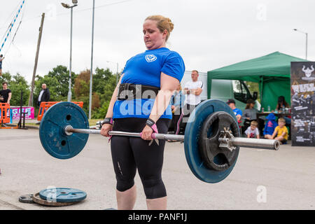 North West Krieger Weightlifting Wettbewerb, St Helens, Merseyside, UK Stockfoto