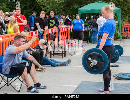 North West Krieger Weightlifting Wettbewerb, St Helens, Merseyside, UK Stockfoto