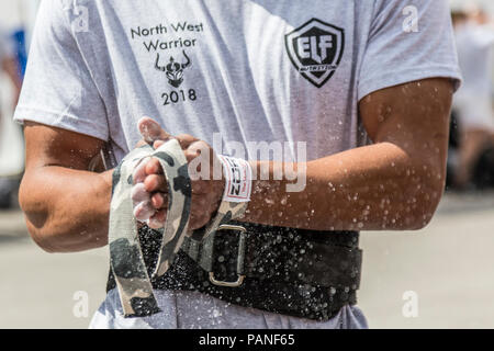 North West Krieger Weightlifting Wettbewerb, St Helens, Merseyside, UK Stockfoto