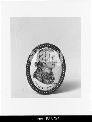 Mantel Pin. Abmessungen: 1 13/16 x 1 3/8 in. (4,6 x 3,5 cm). Datum: 1750-1800. Museum: Metropolitan Museum of Art, New York, USA. Stockfoto