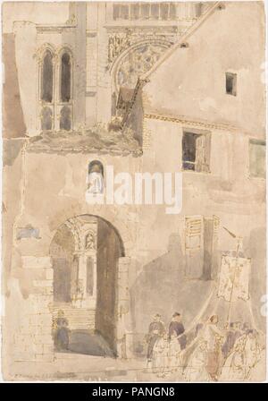 Fassade der Kathedrale von Chartres. Artist: Roger Eliot Braten (Briten, Highgate, Middlesex 1866-1934 London). Maße: Blatt: 11 5/8 x 8 1/8 in. (29,5 x 20,6 cm). Datum: 1906. Museum: Metropolitan Museum of Art, New York, USA. Stockfoto