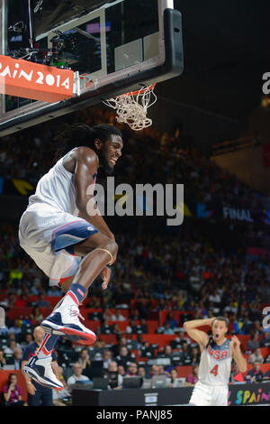 Kenneth Faried, USA Basketball, FIBA Wm Spanien 2014 Stockfoto