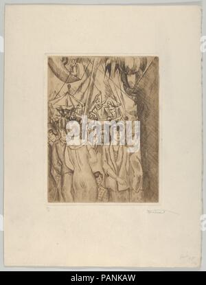 Faire und Zirkus, Szene 3. Artist: Louis-Robert Antral (Französisch, Châlon-sur-Marne 1895-1939 Paris). Abmessungen: Platte: 8 11/16 x 6 5/8 in. (22 × 16,8 cm) Blatt: 14 15/16 x 11 1/4 in. (38 × 28,5 cm). Datum: Anfang des 20. Jahrhunderts. Museum: Metropolitan Museum of Art, New York, USA. Stockfoto