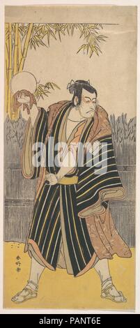 Kabuki Schauspieler Ichikawa Danjuro V. Artist: katsukawa Shunko (Japanisch, 1743-1812). Kultur: Japan. Abmessungen: H.12 7/8 in. (32,7 cm); W. 5 5/8 in. (14,3 cm). Datum: Ca. 1788-90. Museum: Metropolitan Museum of Art, New York, USA. Stockfoto