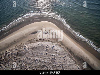 USA, Virginia, Luftaufnahme von Virginia Küste finden, Atlantik, Strand Stockfoto