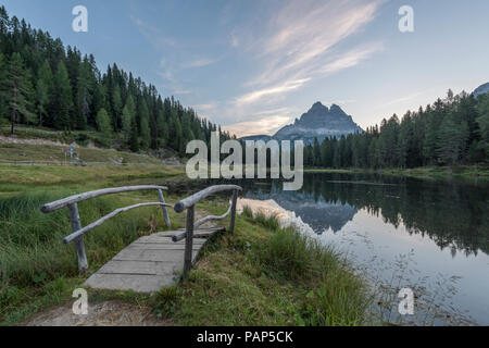 Italien, Alpen, Dolomiten, Lago d'Antorno, Parco Naturale Tre Cime Stockfoto