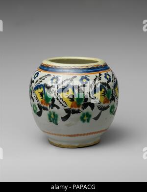 Jar. Kultur: Mexikanische. Abmessungen: H.7. (17,8 cm). Datum: Ca. 1850. Museum: Metropolitan Museum of Art, New York, USA. Stockfoto