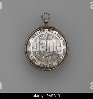 Beobachten. Kultur: Britische, London. Abmessungen: Durchmesser: 2. (5,1 cm). Schöpfer: Uhrmacher: John buschmann (British, 1687 - Ca. 1710). Datum: 17. Museum: Metropolitan Museum of Art, New York, USA. Stockfoto