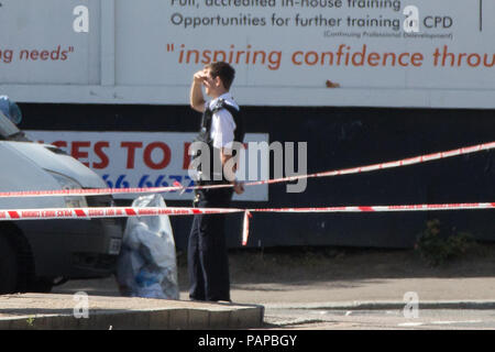 Mord Tatort in Greenford Station, Oldfield Lane, Greenford. Mit: Atmosphäre, Wo: London, England, Großbritannien Wann: 23 Jun 2018 Credit: Wheatley/WANN Stockfoto