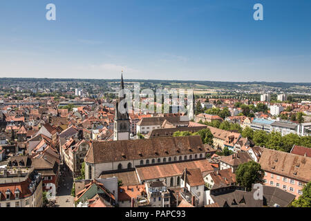 Konstanz von der Kirche Turm gesehen, an der Grenze mit der Schweiz Stockfoto