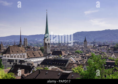 Panorama der Stadt Zürich, Schweiz Stockfoto