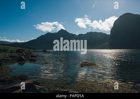 Norwegen, Lofoten, Moskenesoy, Selfjord Stockfoto