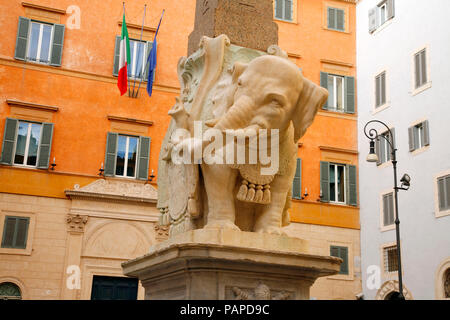 Obelisk von Santa Maria Minerva von Bernini in Rom, Italien, 3. Stockfoto