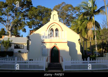 Historische Wesleyan Kirche in Port Macquarie Küstenstadt von Australien am 10. Juli 2018 Stockfoto