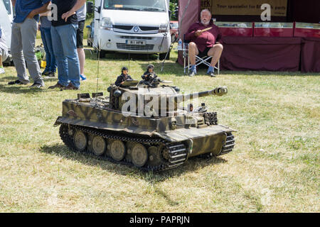 Modell der WW2 German Tiger I Tank, Kotflügel und Räder Stockfoto