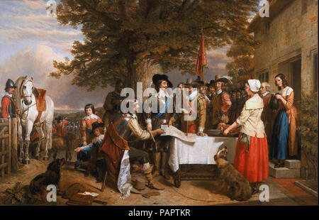 Charles landseer - dem Vorabend der Schlacht von Edge Hill 1642 Stockfoto