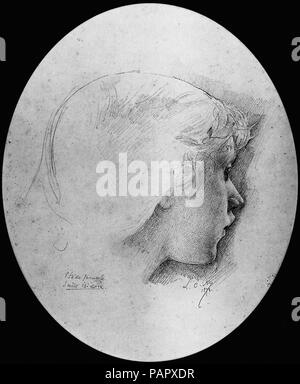 Merson Luc-Olivier-Studie für den Kopf eines Engels in Saint Isidore Stockfoto