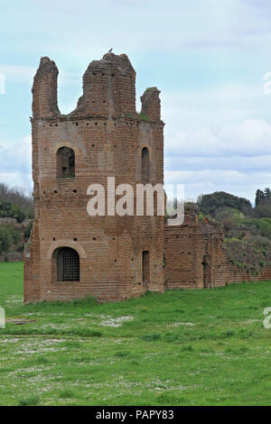 Ruinen von Circo di Massenzio in der Via Apia Antica bei Roma - Italien Stockfoto