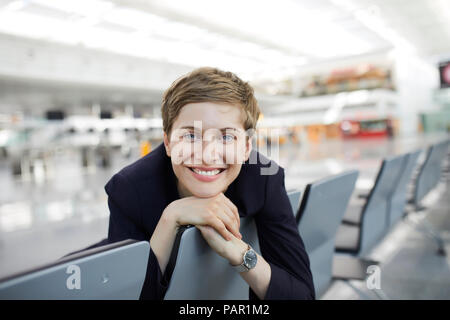 Porträt der blonden Geschäftsfrau Stockfoto