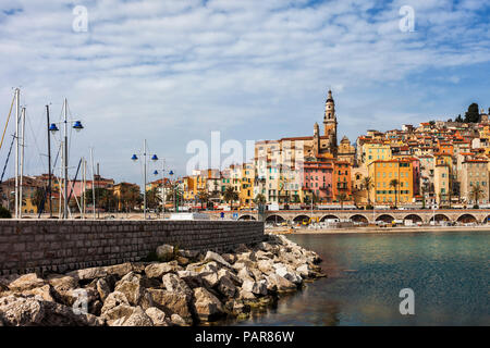 Frankreich, Provence-Alpes-Cote d'Azur, Menton, Altstadt Stockfoto