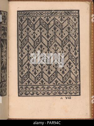 Convivio delle Belle Donne, Seite 9 (Vorderseite). Designer: Holzschnitt Grenze auf Titel unterzeichnet von Matteo da Treviso (Italienisch, Aktiv 16. Jahrhundert). Maße: Gesamt: 7 7/8 x 5 1/2 in. (20 x 14 cm). Erschienen in: Venedig. Herausgeber: Nicolò Zoppino (Italienisch, Ferrara 1478/80-1544 Venedig), Venedig. Datum: August 1532. Von Nicolo Zoppino, Italienisch, Aktive aus dem 16. Jahrhundert, Venedig, entworfen von Matteo da Treviso, Italienisch, Aktiv 16. Jahrhundert veröffentlicht. Von oben nach unten und von links nach rechts: Design aus zentralen Abschnitt durch dekorative Ränder oben und unten umgeben. In der Mitte ist ein Muster von Dick Stockfoto